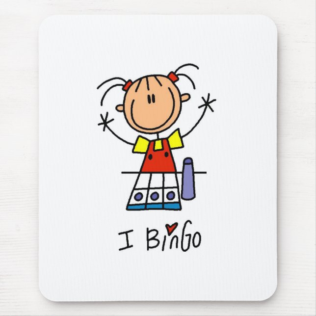Mousepad Eu Amo Bingo (Frente)