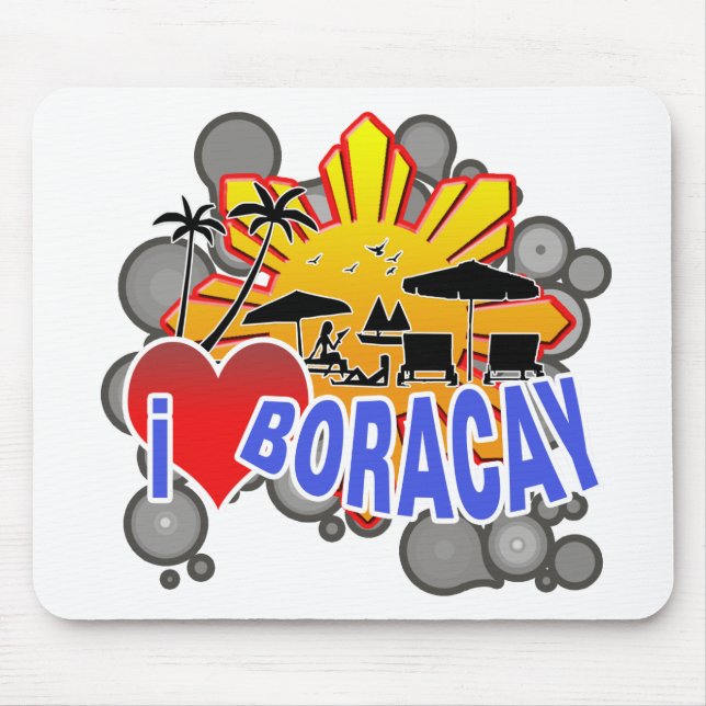 Mousepad Eu amo Boracay (Frente)