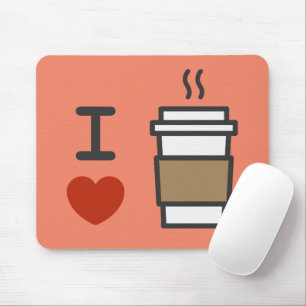 Mousepad Eu Amo Café