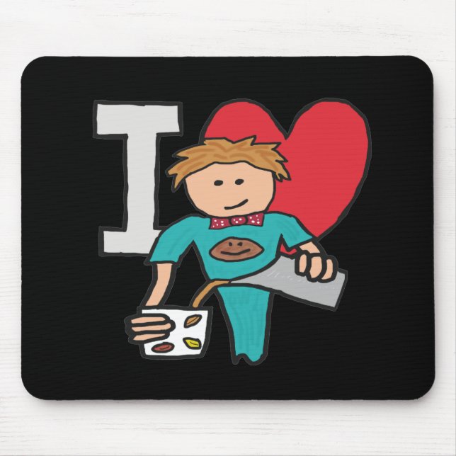 Mousepad Eu Amo Café (Frente)