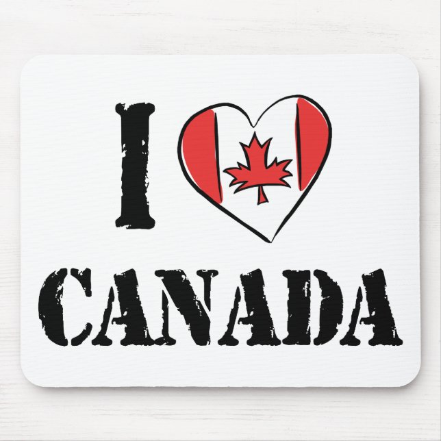 Mousepad Eu amo Canadá (Frente)