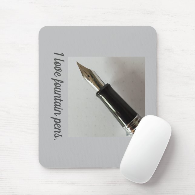 Mousepad Eu Amo Canetas-Tinteiro (Com mouse)