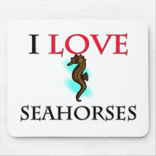 Mousepad Eu amo cavalos marinhos