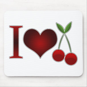 Mousepad Eu amo cerejas