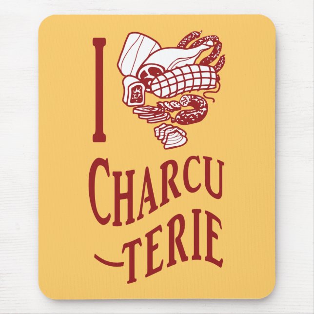 Mousepad Eu Amo Charcuterie (Frente)