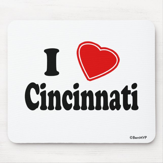 Mousepad Eu amo Cincinnati (Frente)