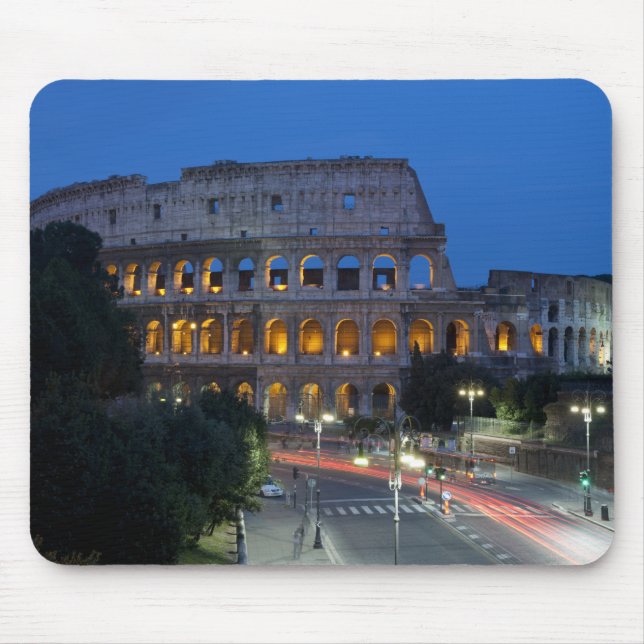 Mousepad Eu amo Colosseum em a noite (Frente)