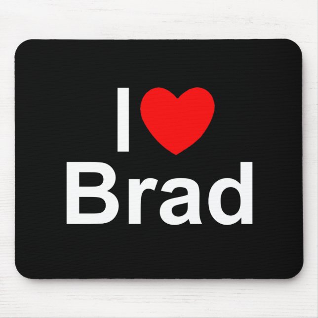 Mousepad Eu amo (coração) Brad (Frente)