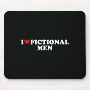 Mousepad Eu Amo Coração Homens Fictícios Simples Bonito Div
