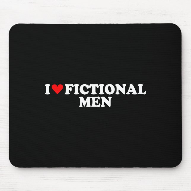 Mousepad Eu Amo Coração Homens Fictícios Simples Bonito Div (Frente)