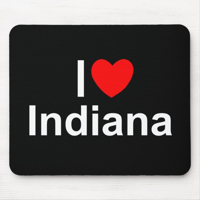 Mousepad Eu amo (coração) Indiana (Frente)