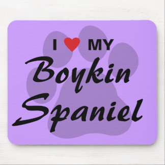 Mousepad Eu amo (coração) meu Spaniel de Boykin