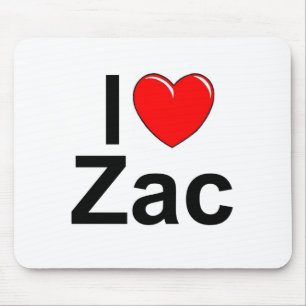 Mousepad Eu amo (coração) Zac