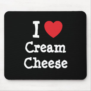 Mousepad Eu amo Cream Cheese Heart Shirt