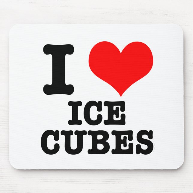 MOUSEPAD EU AMO CUBOS DE GELO (Frente)