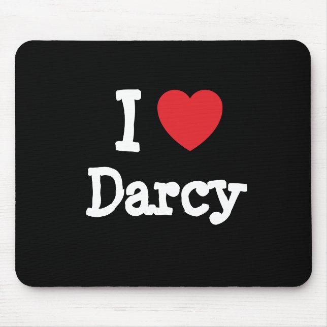 Mousepad Eu amo Darcy Heart Shirt (Frente)