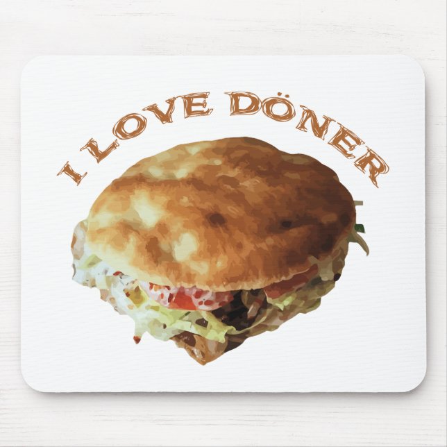 Mousepad Eu amo Döner (Frente)