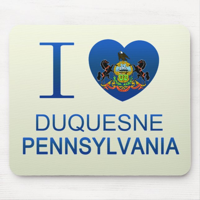 Mousepad Eu amo Duquesne, PA (Frente)
