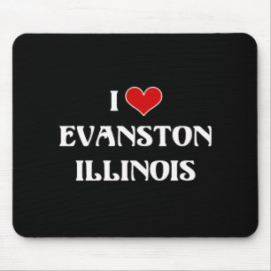 Mousepad Eu Amo Evanston, Illinois