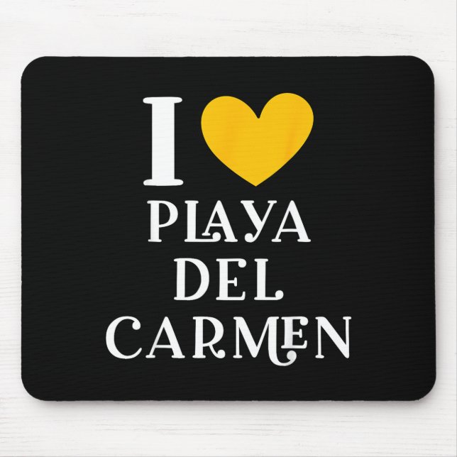 Mousepad Eu Amo Férias em Playa Del Carmen México _2  (Frente)