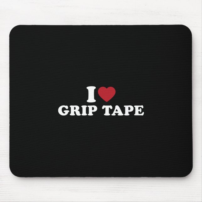 Mousepad Eu Amo Fita de Grip Truques de Skate Skateboarding (Frente)