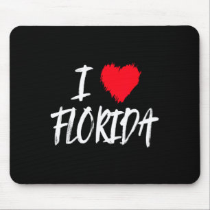 Mousepad Eu Amo Flórida EUA América Férias de Praia Viagem 