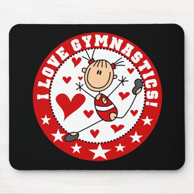 Mousepad Eu Amo Ginástica (Frente)