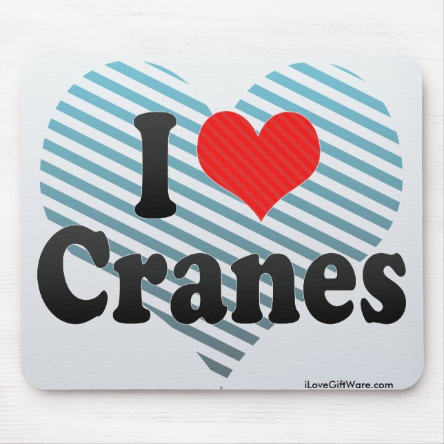 Mousepad Eu amo guindastes (Frente)