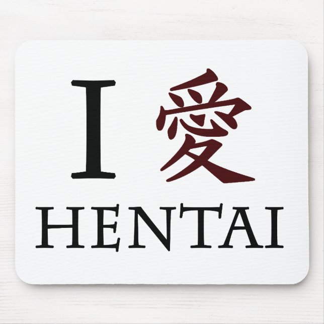 Mousepad Eu amo Hentai (Frente)