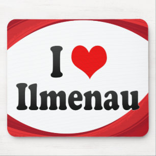 Mousepad Eu amo Ilmenau, Alemanha