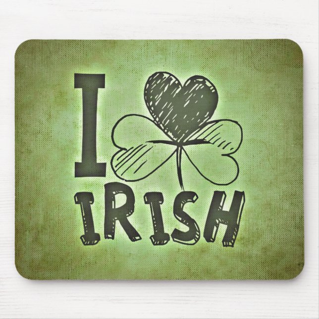 Mousepad Eu amo irlandês (Frente)