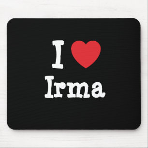 Mousepad Eu amo Irma Heart Shirt