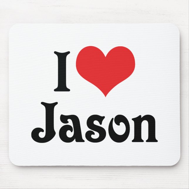 Mousepad Eu Amo Jason (Frente)