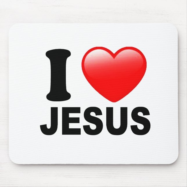 Mousepad Eu amo Jesus (Frente)