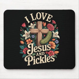 Mousepad Eu Amo Jesus E Picles