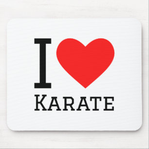 Mousepad Eu Amo Karate Camiseta