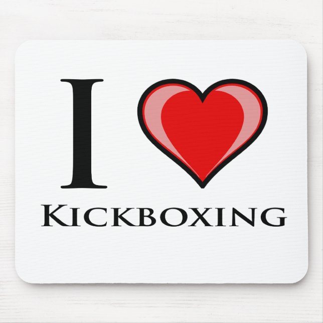 Mousepad Eu amo Kickboxing (Frente)