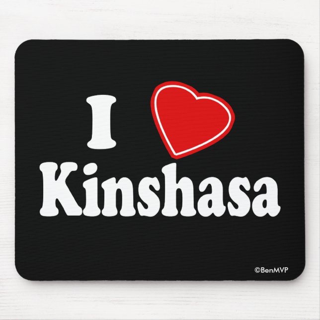 Mousepad Eu amo Kinshasa (Frente)