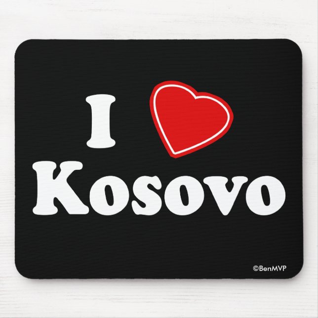 Mousepad Eu amo Kosovo (Frente)