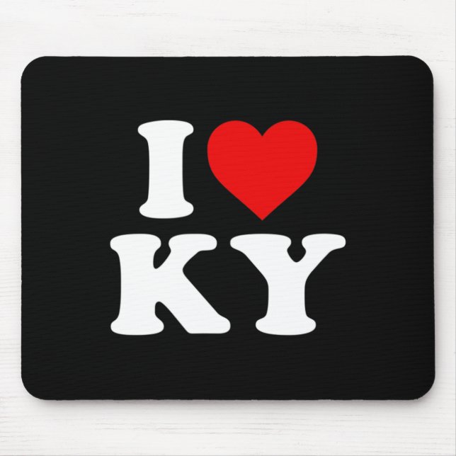 Mousepad Eu Amo Ky Heart Kentucky (Frente)