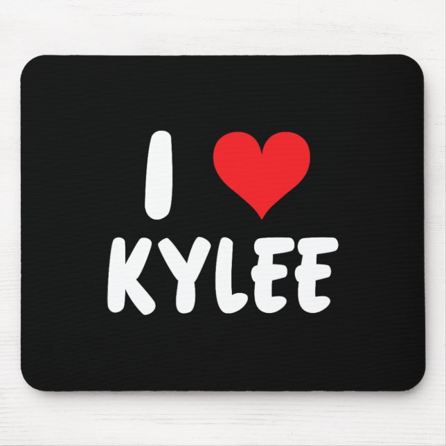 Mousepad Eu Amo Kylee - Coração - Nome  (Frente)