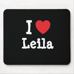 Mousepad Eu amo Leila Heart Shirt