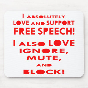 Mousepad Eu Amo Liberdade De Expressão Eu Também Amo Igno