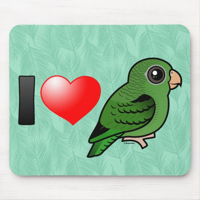 Mousepad Eu amo Linnies verde (Frente)