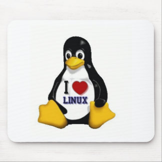 Mousepad Eu amo Linux