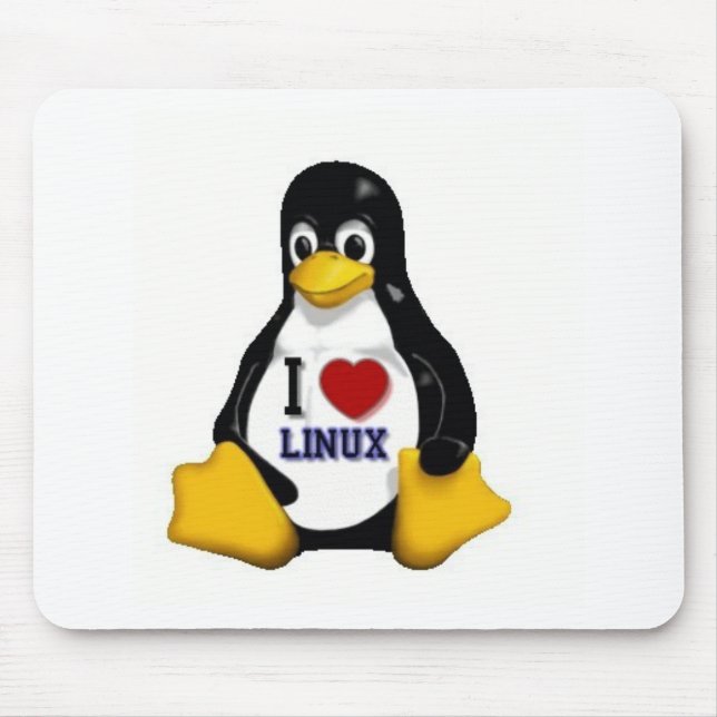 Mousepad Eu amo Linux (Frente)