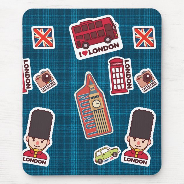 Mousepad Eu amo Londres (Frente)