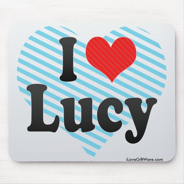 Mousepad Eu amo Lucy (Frente)