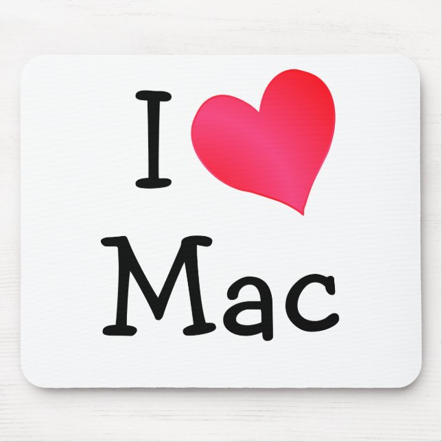 Mousepad Eu amo Mac (Frente)