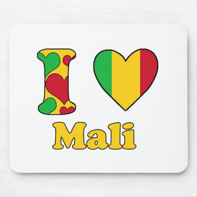 Mousepad Eu amo Mali (Frente)